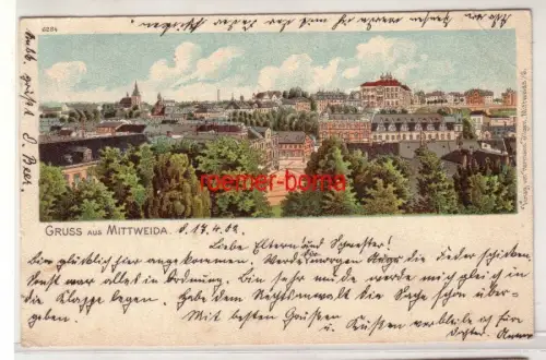 80131 Ak Gruss aus Mittweida Gesamtansicht 1902