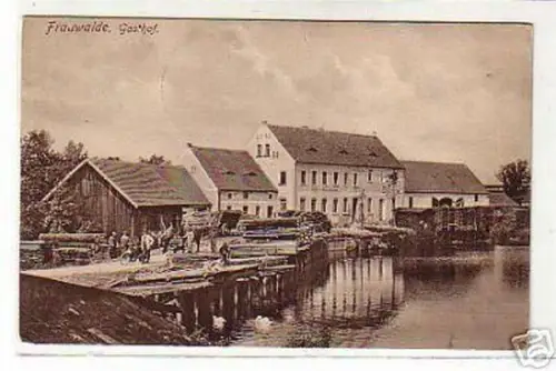 schöne Ak Gasthof Frauwalde in Sachsen 1913