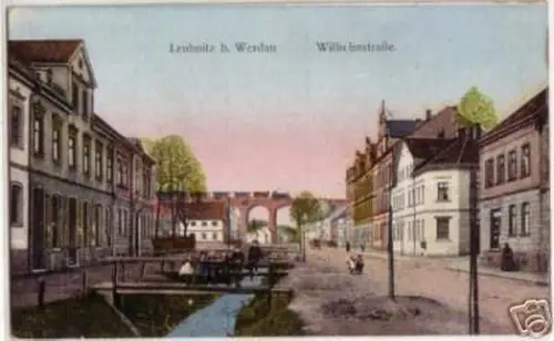 09058 Ak Leubnitz bei Werdau Wilhelmstraße um 1910