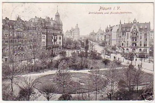 10512 Ak Plauen Dittrichsplatz & Neundorferstraße 1913