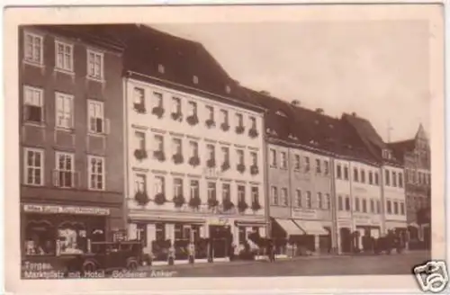 21009 Ak Torgau Hotel "Goldener Anker" 1943