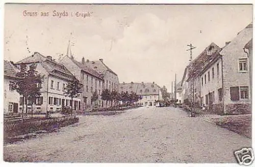 23721 Ak Gruss aus Sayda im Erzgebirge 1911