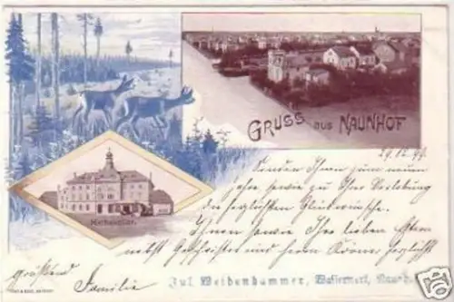 24495 Ak Gruss aus Naunhof Ratskeller 1899