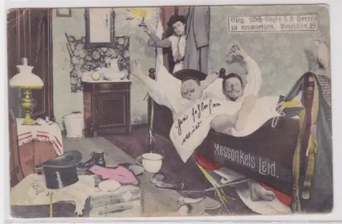 23881 Humor Ak Leipzig Messonkels Leid 1907