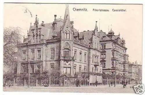 23717 Ak Chemnitz Albertstrasse Carolahotel 1908