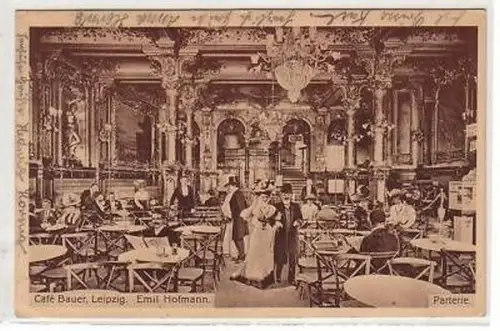 32/109 Ak Leipzig Café Bauer Parterre 1912