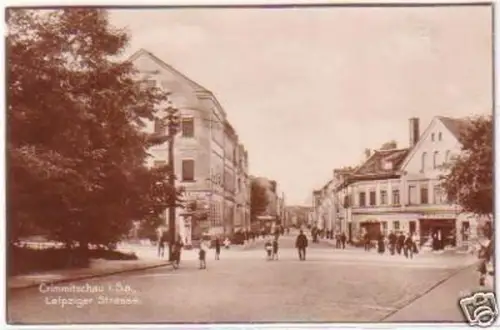 24859 Ak Crimmitschau Leipziger Strasse 1926