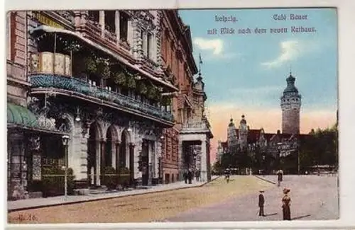 32/14 Feldpost Ak Leipzig Café Bauer 1918