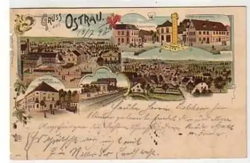 39716 Ak Lithographie Gruss aus Ostrau 1898