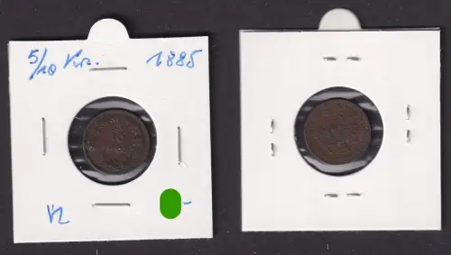 5/10 Kreuzer Kupfer Münze Österreich Franz Joseph 1885 ss (171145)