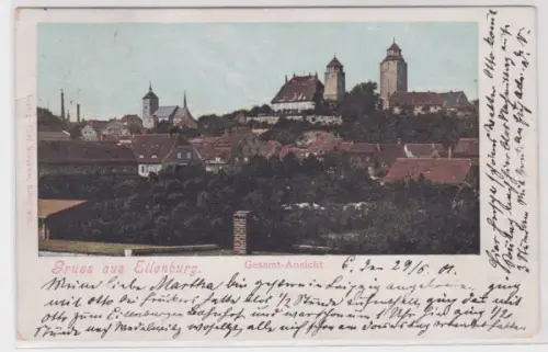 96103 Ak Gruß aus Eilenburg Gesamtansicht 1901