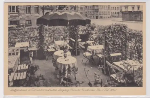 94285 AK Leipzig Kaffeehaus und Konditorei Lutze Kaiser-Wilhelm-Str. 2 um 1920