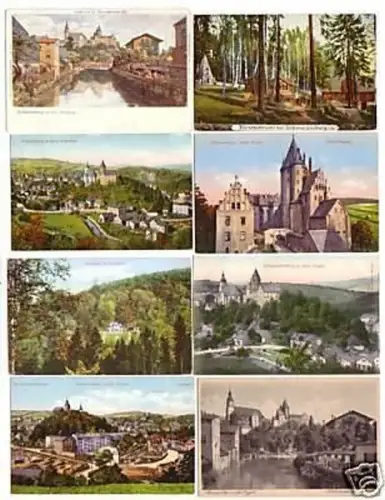 18114 / 8 Ak Schwarzenberg Schloß, Vorstad usw. um 1920