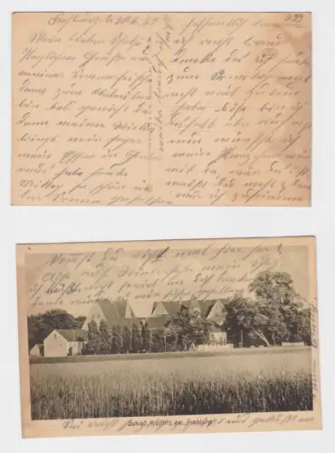 98105 Ak Schloß Wolftitz bei Frohburg 1920