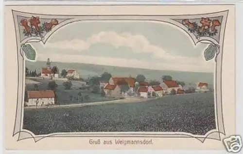 35773 Ak Gruß aus Weigmannsdorf Totalansicht um 1910