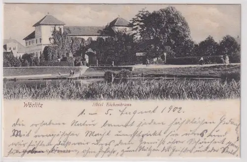 93093 Ak Wörlitz Hotel Eichenkranz 1902
