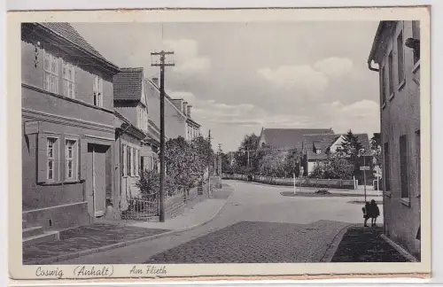 57113 Ak Coswig (Anhalt) Am Flieth um 1950