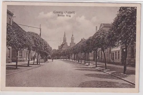84508 Ak Coswig (Anhalt) Breiter Weg um 1940