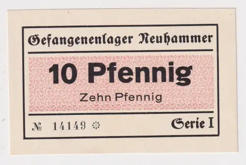 10 Pfennig Banknote Gefangenlager Neuhammer 1.Weltkrieg (156606)