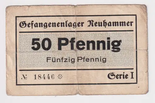 50 Pfennig Banknote Gefangenlager Neuhammer 1.Weltkrieg (155752)