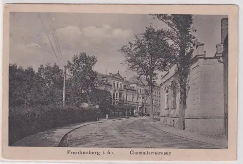 67174 Ak Frankenberg in Sachsen Chemnitzerstrasse um 1920