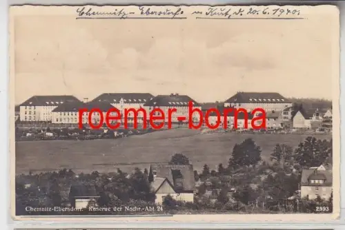 74752 Feldpost Ak Chemnitz Ebersdorf Kaserne der Nachrichten Abteilung 24, 1940