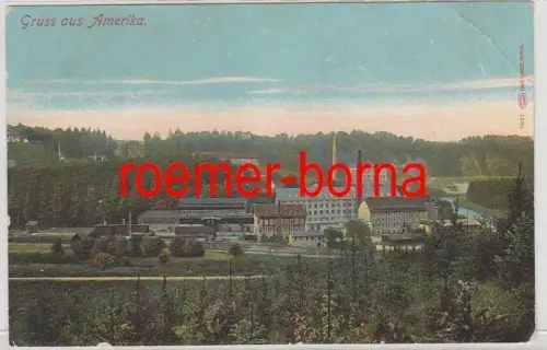 80077 Ak Gruss aus Amerika an der Mulde um 1910
