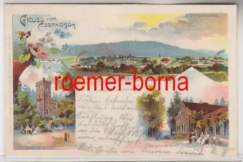 80583 Ak Lithografie Gruss vom Czorneboh Bergwirtschaft usw. 1905