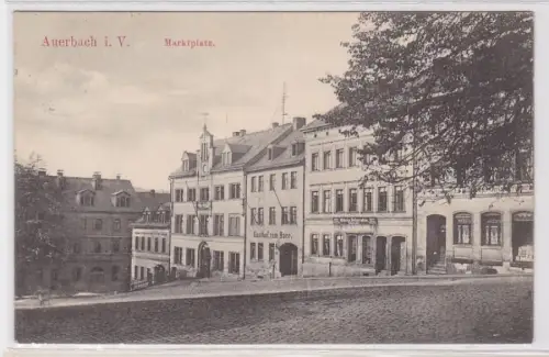 90518 Ak Auerbach im Vogtland Marktplatz 1910