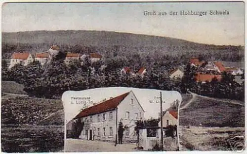 07953 Ak Gruß aus der Hohburger Schweiz Gasthaus 1913