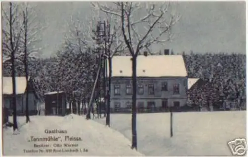 14457 Ak Pleissa Gasthaus "Tannmühle" um 1920