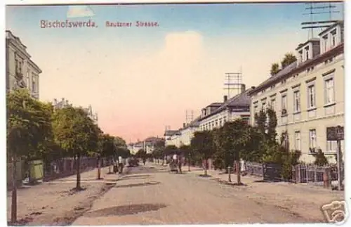 15978 Ak Bischofswerda Bautzner Strasse um 1910