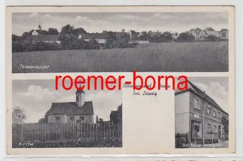 73513 Mehrbild Ak Dittmannsdorf bei Borna Bäckerei, Kirche usw. um 1920