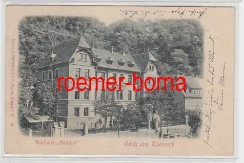 73529 Relief Präge Ak Gruß aus Tharandt Kurhaus 'Sanitas' 1901