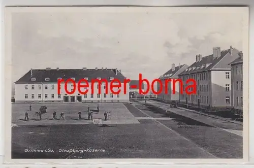 80842 Feldpost Ak Grimma in Sachsen Straßburg Kaserne 1941