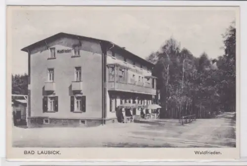 88444 Ak Bad Lausick - Hotel und Restaurant Waldfrieden und Wäldchen 1930