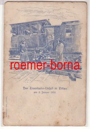 80743 Ak Der Eisenbahn-Unfall in Leipzig am 5. Januar 1902