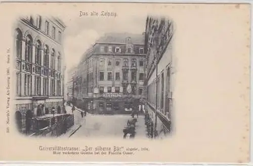 1/34 Ak "Das alte Leipzig" Universitätsstrasse um 1900