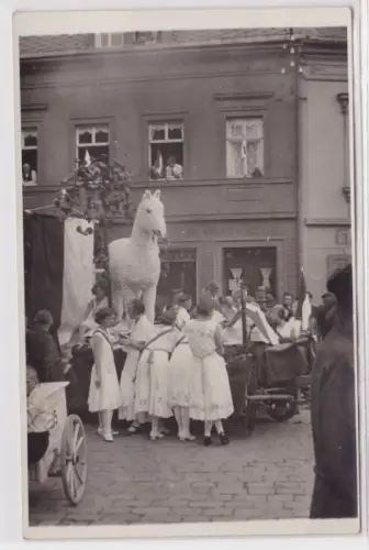 98304 Foto Ak Rosswein in Sachsen Festumzug 5.6.1932