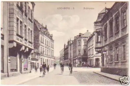 29635 Ak Kirchberg in Sachsen Brühlplatz 1914