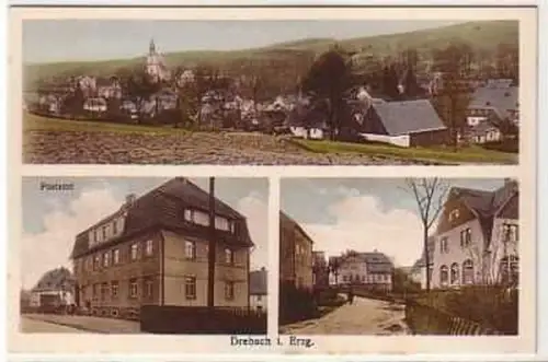 39711 Mehrbild Ak Drehbach im Erzgebirge Postamt 1920