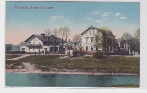 58984 Ak Volkshaus Borna bei Leipzig um 1920