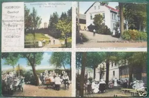 seltene Ak Gasthof Perlas bei Treuen im Vgtl. 1915