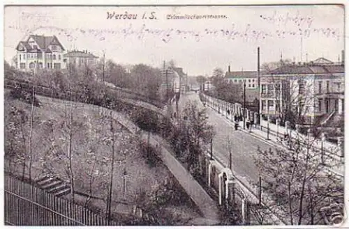 15712 Ak Werdau in Sa. Crimmitschauerstrasse 1913