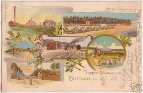 16575 Ak Litho Truppenübungsplatz Zeithain 1901