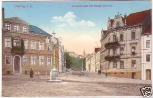 23433 Ak Leisnig in Sachsen Bismarckplatz um 1910