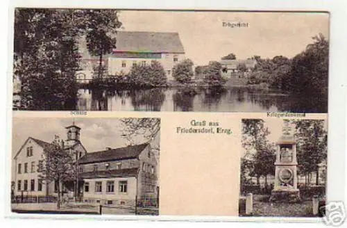 13261 Ak Gruß aus Friedersdorf im Erzgebirge 1933