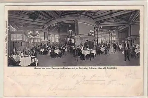 32/27 Ak Gruß aus dem Panorama Restaurant Leipzig 1901