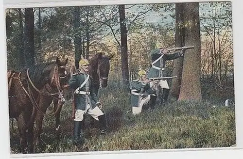 63819 Feldpost Ak Borna Karabiniers Patrouille im Gefecht 1916