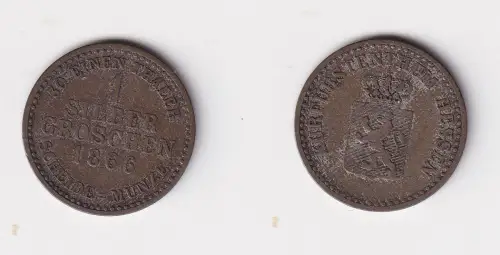 1 Silbergroschen Münze Kurhessen 1866 f.ss (170645)